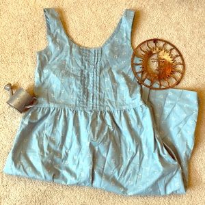 Vintage Baby Blue Flowery Peasant Dress!